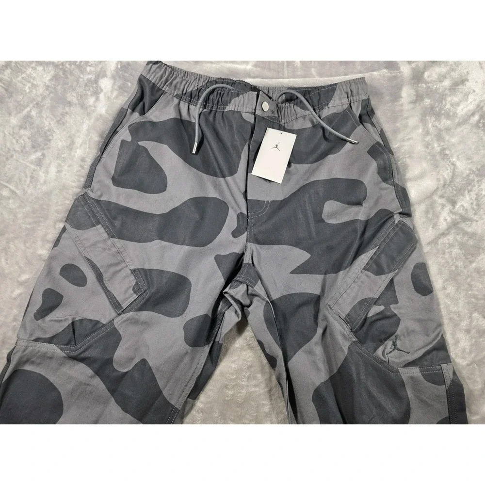 NWT Jordan Grey‎ Camo Essentials Chicago Cotton Canvas Pants Men's Large